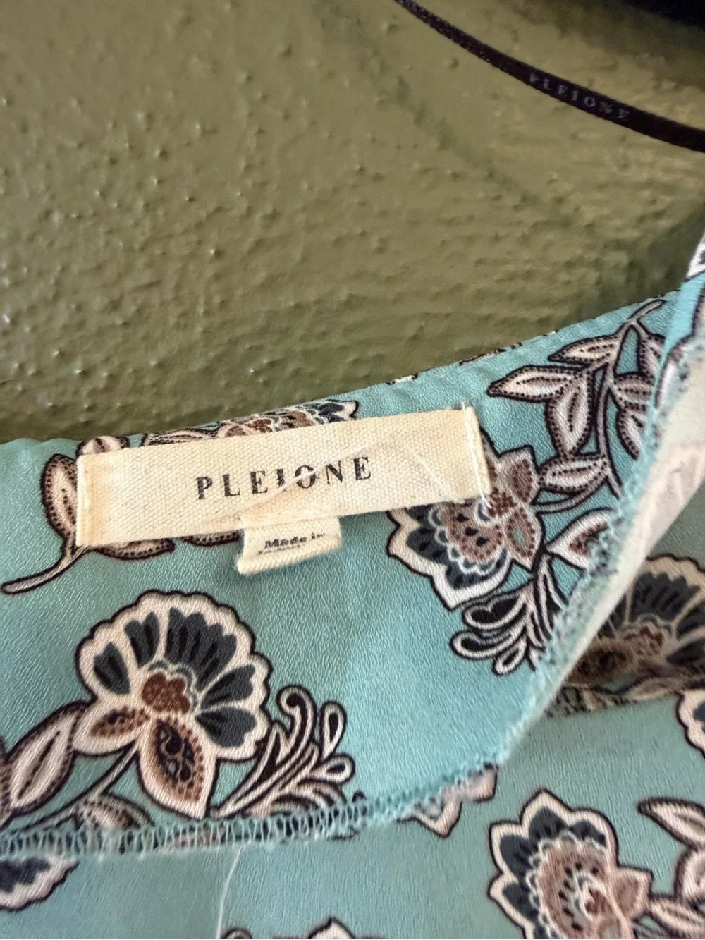 Pleione Light Blue Floral Long Sleeve Top - Picture 3 of 3